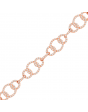 Chain Link Design Pave set Diamond Bracelet in 18ct Red Gold